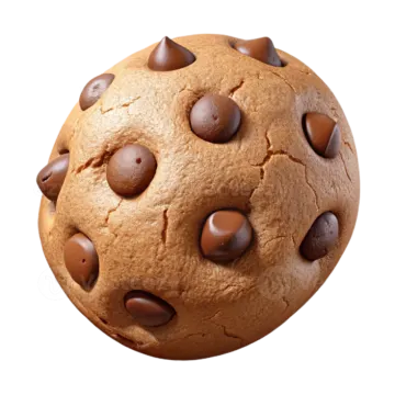 a cookie with chocolate chips on it