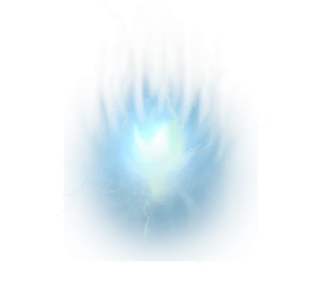 a blue flame on a white background