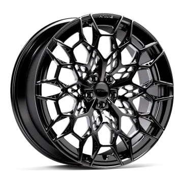 a black wheel on a white background