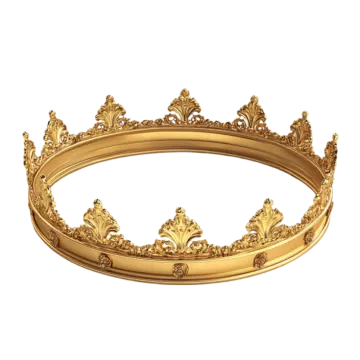 a gold crown on white background