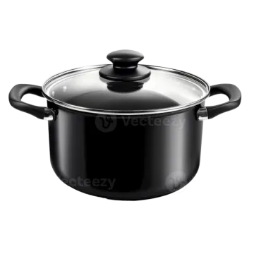 an image of a black pot with lid