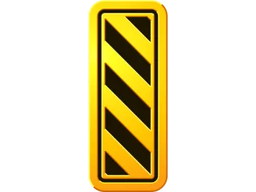 a yellow and black hazard sign