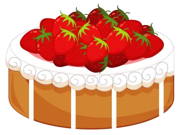 a cake with strawberries on top