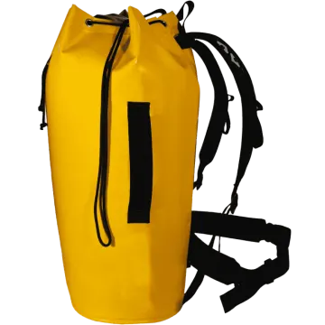 a yellow dry bag on a white background