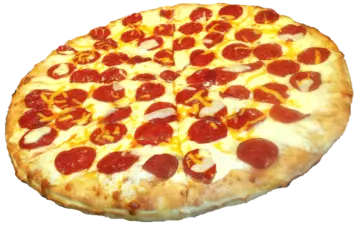 a pizza with pepperoni and cheese on it