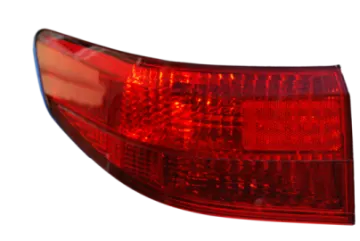 the rear light of a red car