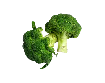 a close up of a piece of broccote