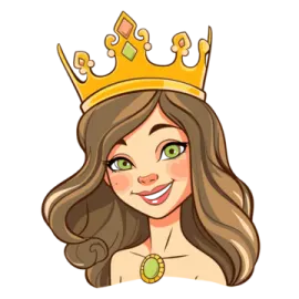 a woman with a crown on her head