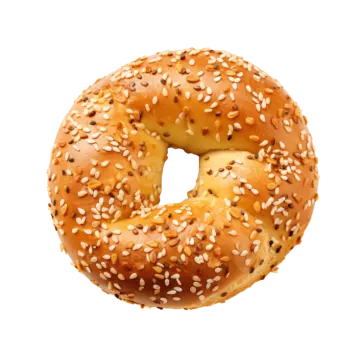 a bagel on a white background
