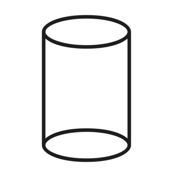 a black and white image of a cylinder