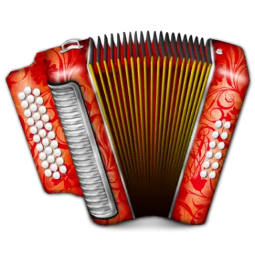 an accordion on a white background