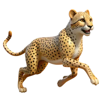 a toy of a running che cheetan