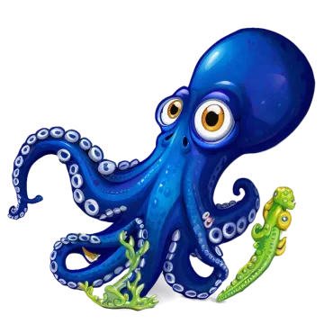 an octopus and a lizard
