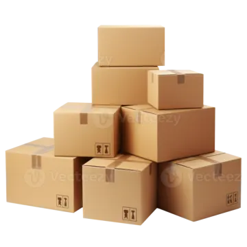 a pile of cardboard boxes