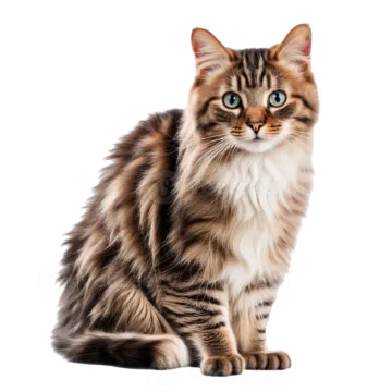 a brown and white cat with green eyes