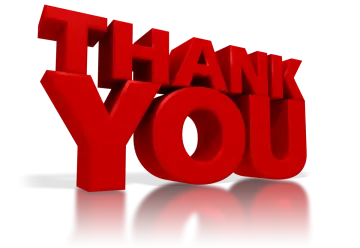 a red thank sign with the word thank
