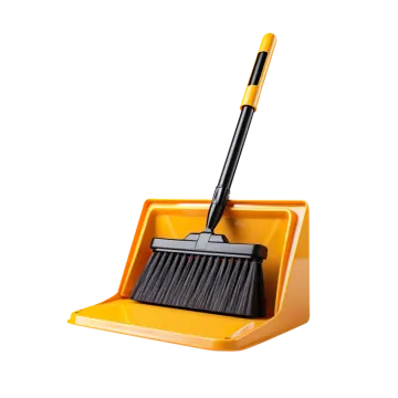 a broom with a black handle on a white background