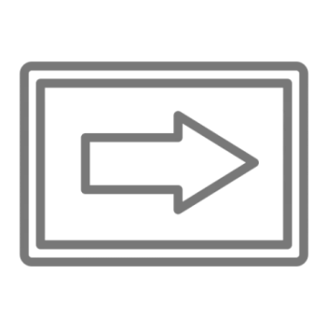 a sign with an arrow pointing to the right