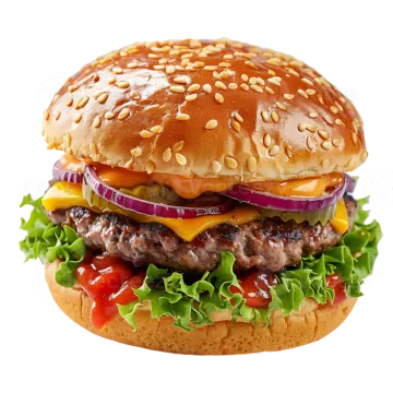 hamburger isolated on a white background