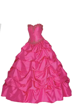 a pink dress on a white background