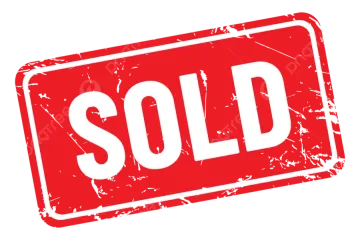 a red stamp with the word sold on it