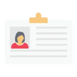 a document with a person on it