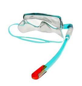 a pair of safety goggles on a white background