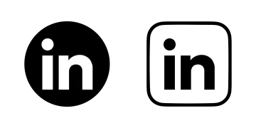 a black and white linked icon