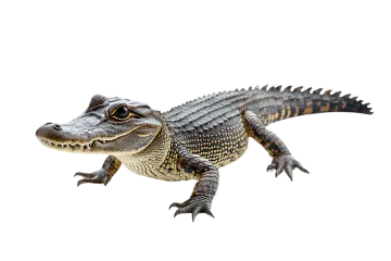 an alligator on a white background