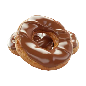 a chocolate covered donut