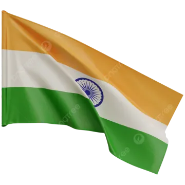 the flag of india on a white background