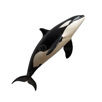 an orca jumping in the air