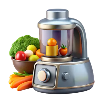 a blender with fruits and vegetables in it