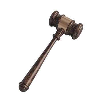 a judge's gave with a wooden handle