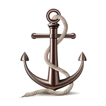 an anchor on a white background