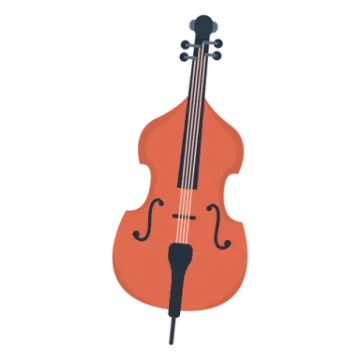 a cello on a white background