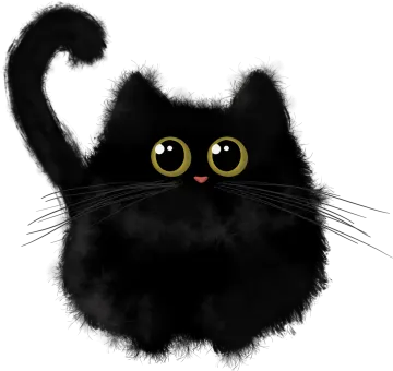 a black cat with yellow eyes