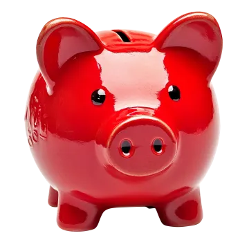 a small red pig