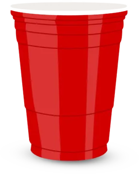 a red plastic cup