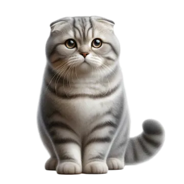 a gray and white cat sitting on the floor