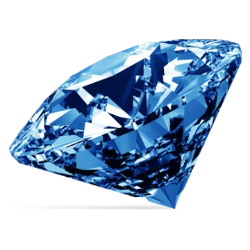 a blue diamond on white background