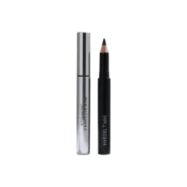 a black eyebrow pencil with a white background