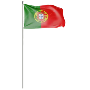 a portugal flag on a white background