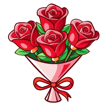 a bouquet of red roses with a bow