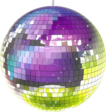 a disco ball with many different colors