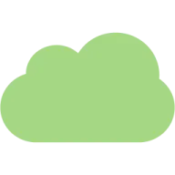 a green cloud on a white background