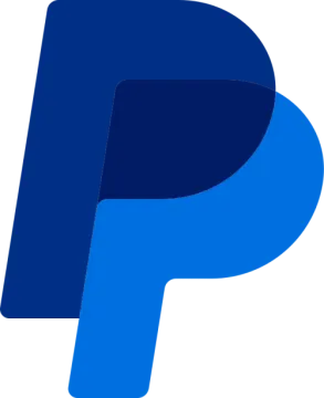 a blue logo with the letter p on it