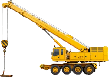 a crane on a white background