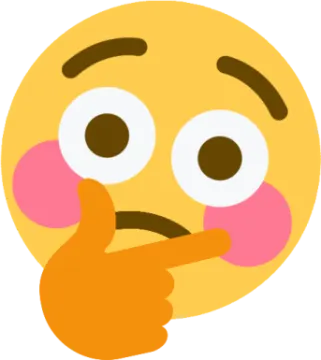 a smiley face with a finger in its mouth