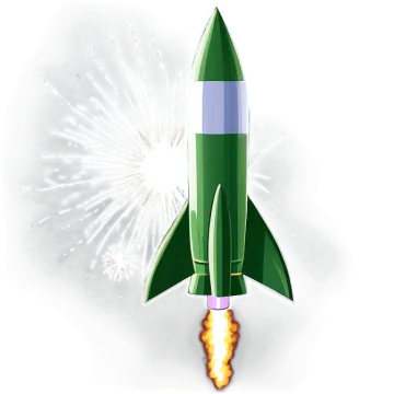 an illustration of a rocket with fire coming out of it